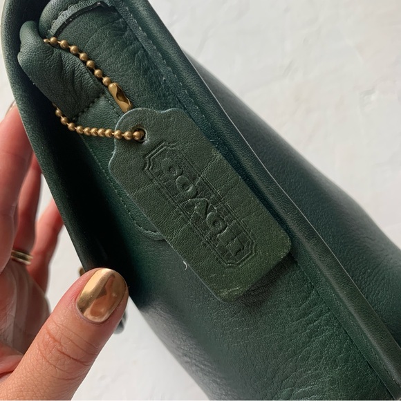 Vintage Coach Quincey (9919) in Bottle Green | Crossbody Bag - Picture 11 of 14
